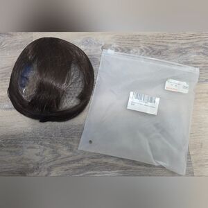 Wodelanle Clip-In Straight Bangs Hair Extension Dark Brown 10” – New